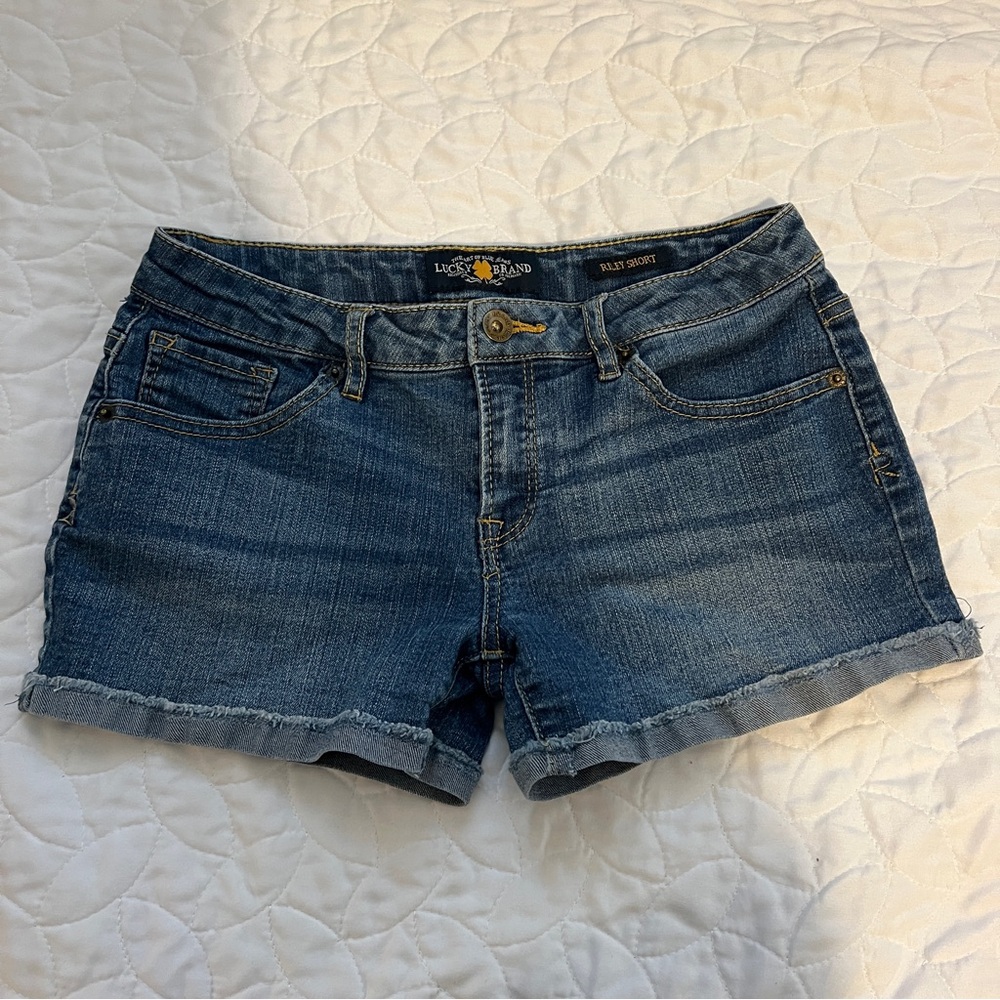 Lucky Brand Girls Blue Denim Shorts